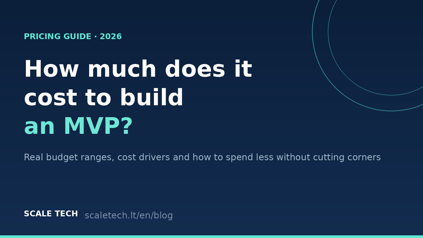 How much does it cost to build an MVP in 2026 — pricing guide cover